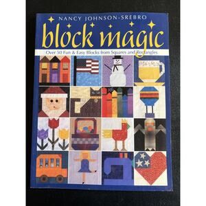 Block Magic Quilt Pattern Book 50 designs - Snowman Ghost heart Santa Flag Cat